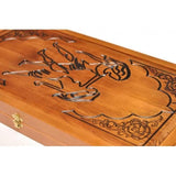 Backgammon carved wooden (oak), model "Twins"