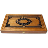 Backgammon carved wooden (oak), model "ND-001BL"
