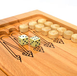Backgammon carved wooden, model "Note"