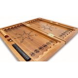 Backgammon carved wooden (oak), model "Vodoley"